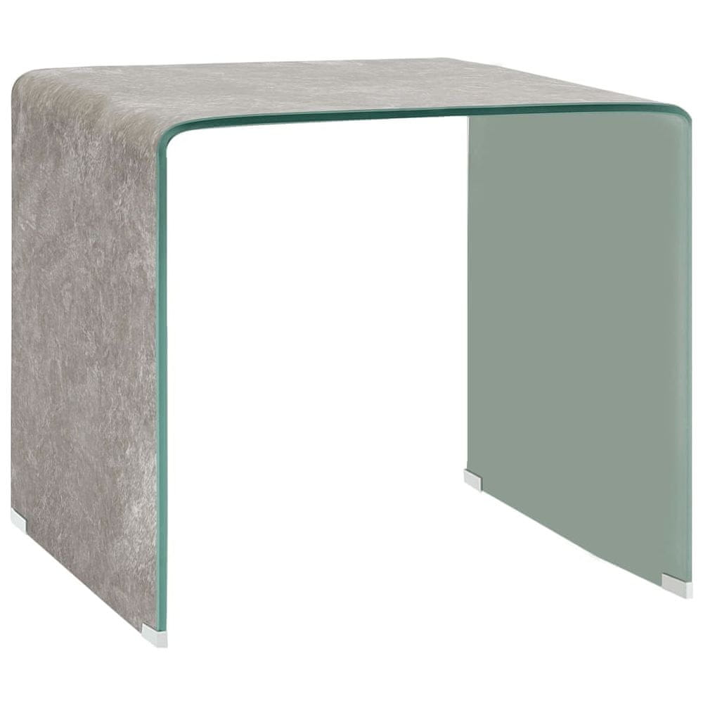 Petromila vidaXL Konferenčný stolík, hnedý mramor 50x50x45 cm, tvrdené sklo 